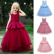 Flower Girl Princess Dress Kids Party Wedding Bridesmaid Formal Pageant Dresses