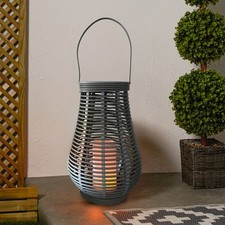 Firefly Tall Grey Solar Candle