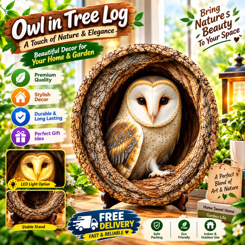 Stunning owl garden plaque - stunning,