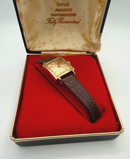 Boxed Vintage 1960s Women's Gold Tone OMAX 17 Js Dress Watch Cal. FHF 69N GWO