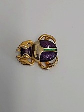 Vintage Scarab Beetle Brooch