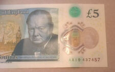 New five pound note polymer serial number AA19