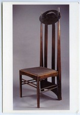 Large Postcard Art Nouveau Chair Argyle St Tearooms Glasgow C. Rennie Mackintosh