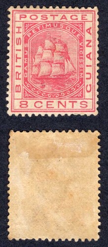 British guiana sg174 rose - british,