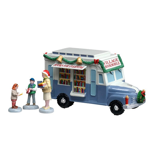 Bookmobile set 4 lemax - bookmobile,, of