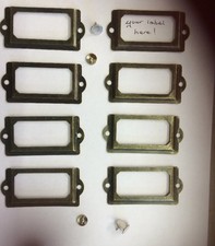 8 Vintage Drawer Label