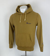 Vintage Champion Reverse Weave Warm Up Hoodie Mustard Yellow Size Large Mens