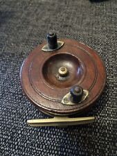 4" Vintage Wooden and Brass Fishing Reel