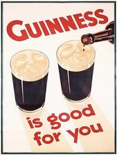Guinness Is Good For You, Retro metal Sign vintage / man cave / Bar / Pub