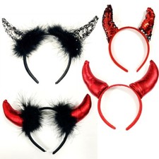 Devil Horns Halloween Fancy Dress Costume Horror High Quality Headbands Horns 