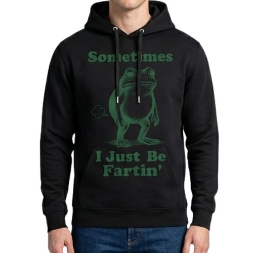 Funny frog hoodie men - frog, humour