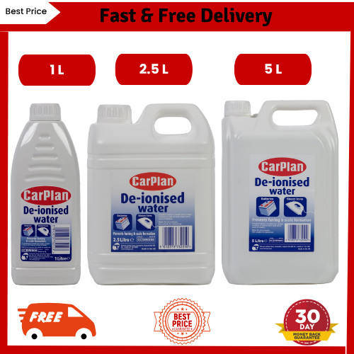 Carplan ionised water pure - de-ionised, water,