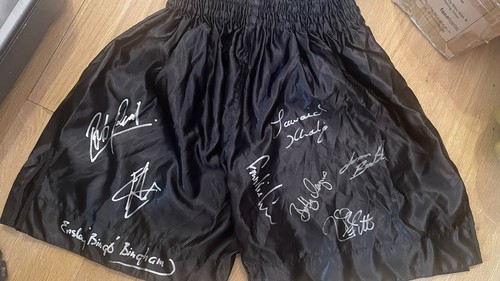 Multi signed boxing shorts - signed,