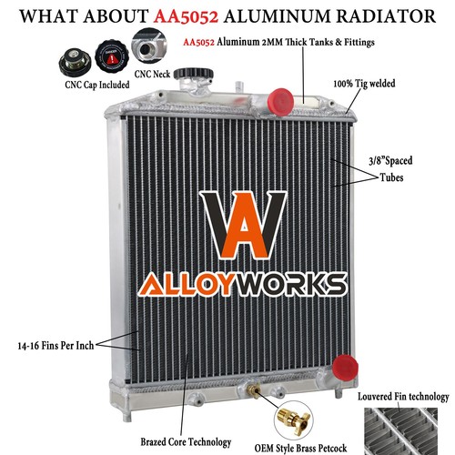 Row aluminium radiator for - 3-row,