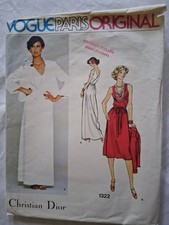 Vogue pattern 1322 Dior Paris Original size 14 cut evening dress and jacket
