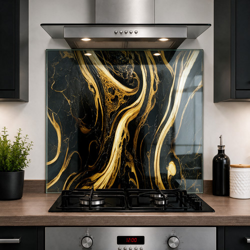 Printed glass kitchen - printed,