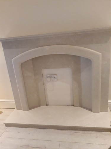 Marble fireplace beige 43 - beige, 43"