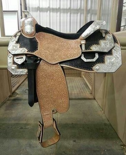 Western show saddle on - saddle, 16"