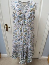East Anokhi Dress Size 14 Blue
