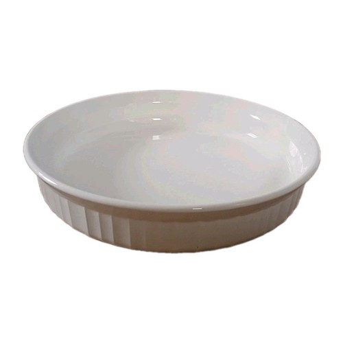 Corning ware white - white, round