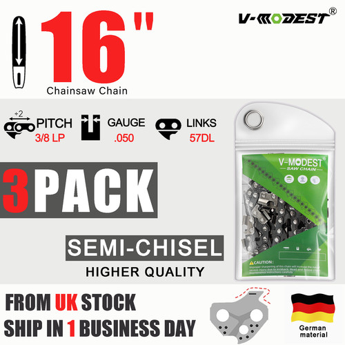 3pack chainsaw chain - 16", fits