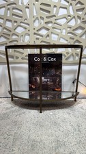 COX AND COX Glass Display Console Table Aged Bronze Almost Brand New RRP 425