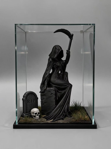 Printed female grim reaper - 3d,