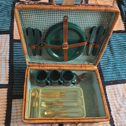Vintage person wicker picnic - vintage,