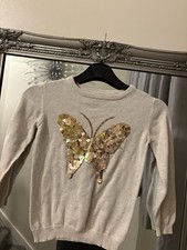 Girls Butterfly Sequin Jumper