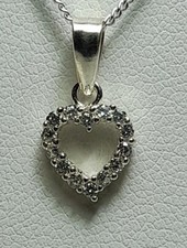 Silver Heart Cubic Zirconia