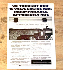 VAUXHALL 2.0 16v C20XE RED TOP ENGINE  FRAMEABLE COLLECTIBLE ORIGINAL CAR ADVERT