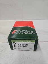 200x Securfix Decking Fencing Timber Wood Screws Green - 4.5 x 60mm - 9" x 2.36"