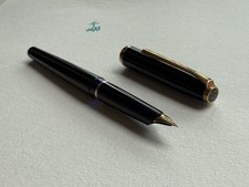 Pelikan Black Gold Trim M30 M25 Piston Filler Medium Steel Nib Vintage Germany