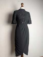 FROCK AND FRILL Black High Neck Elegant Rod Sequin Dress Size 6/8