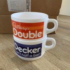 Vintage Mugs Double Decker Arcopal France Stacking Retro 