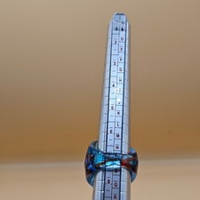 Murano Art Glass Ring Blue