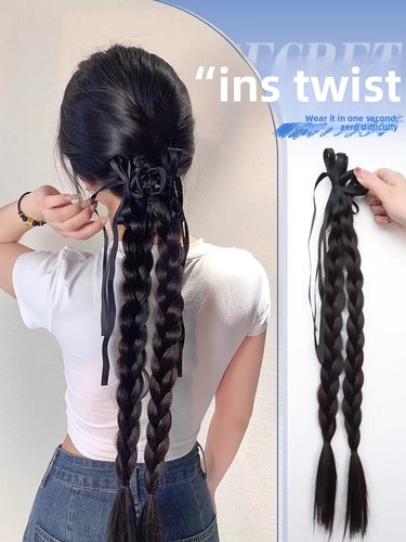 Braided ponytail hair - braided,