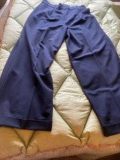 Vintage Retro Style Swing Trousers Navy Blue Size 16