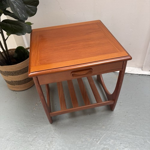 Mid century teak side table - teak,
