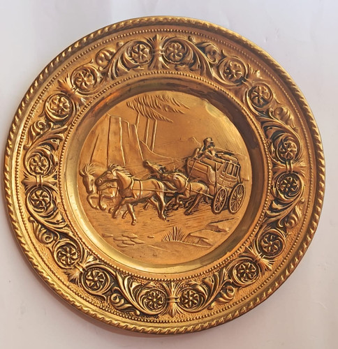 Vintage brass wall hanging - wall,
