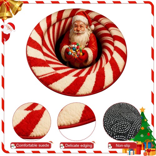 Christmas rug round - christmas,