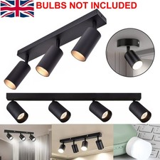 1-4 Way Ceiling Spotlight Adjustable Kitchen Bar Spot Light LED GU10 Bulbs Lamp
