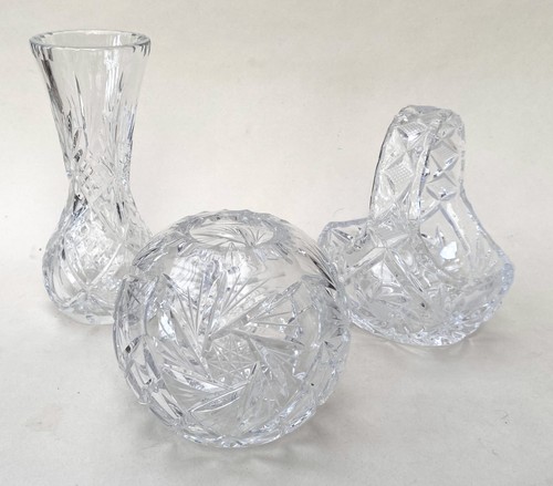 Set vintage cut glass - of,