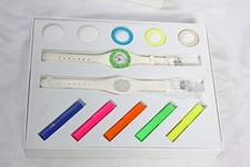 Toy Watch ToyToy Kids Fun Replaceable Colour Bezels White With Box Collectable!