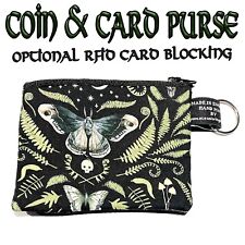 Death's Head Hawk Moth Coin/Card Purse OPTIONAL RFID Protection Stocking Filler
