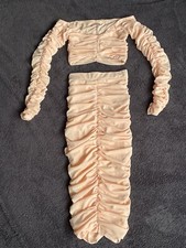 Oh Polly Pink Ruched Two Piece - size 10