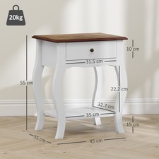 2pcs Bedside Tables With
