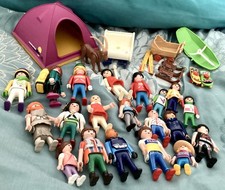 Playmobil Bundle 21 Figures + Accessories Geobar Tent Sleigh Pram