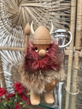 Vintage Gonk Danish Teak Viking Figurine Hans Bolling Mid Century Modern Denmark
