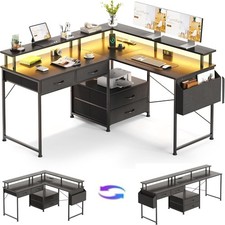 L Shaped Desk with Power